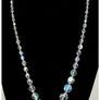 Vintage Aurora Borealis Crystal Bead Necklace Art Deco Bridal Jewellery Image 2
