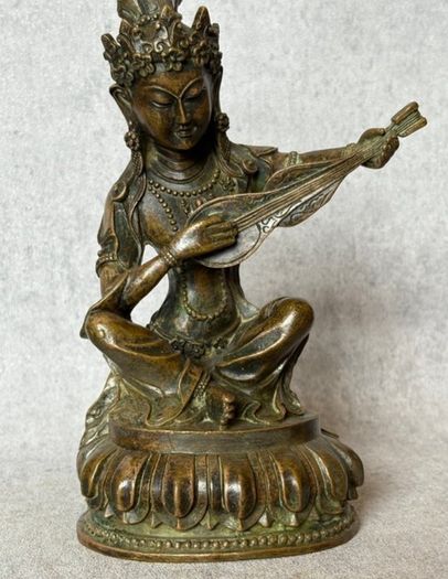 Saraswati or the Goddess of Wonderful Sound - Bronze