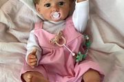 22 Inches 55 cm So Really Cute Cuddly Reborn Baby Doll Silicone Vinyl Full Body Realistic Newborn