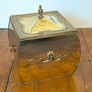 Antique Brass on Copper Fireside Log Bin / Coal Box Image 4
