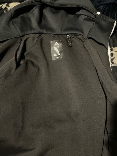 Adidas Sportswear Mens ZNE Full Zip Hoodie Black Top jacket size xl