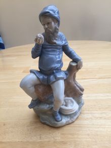 Vintage Large NAO By Lladro Seated Man Figurine
