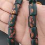 Vintage Cylinder Shape Gabri Style Eyes Glass Beads Necklace Strand Image 4