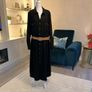 Brand New Ladies Black Shirt Dress with Gold Buttons and Brown Belt. Size UK 24 / EU 52 Image 2