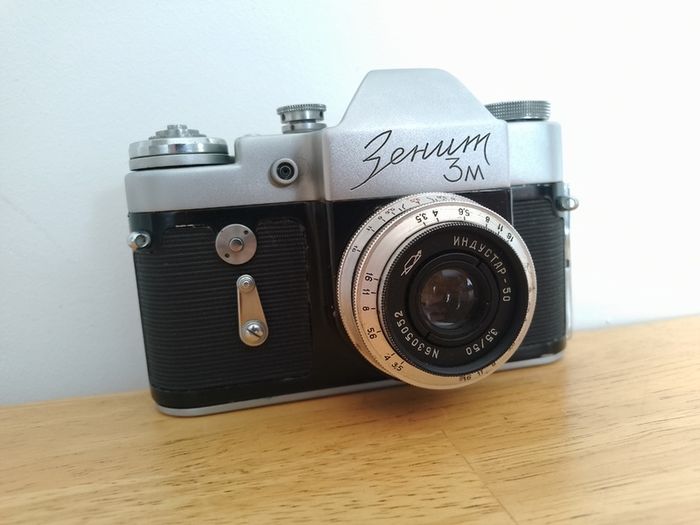 Zenit-3M Serviced lens Industar-50, Refurbished USSR Soviet Russian SLR 35 mm film camera, Analog Photography 63093650