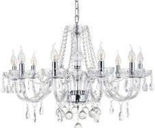 Elegant Crystal Chandelier Light 10 Arms  Crystal Ceiling Pendant Lamp