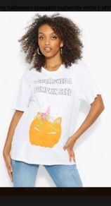 halloween t shirt pumpkin maternity top size m