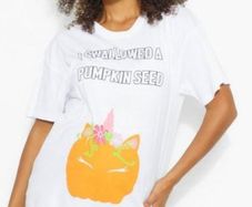 halloween t shirt pumpkin maternity top size m