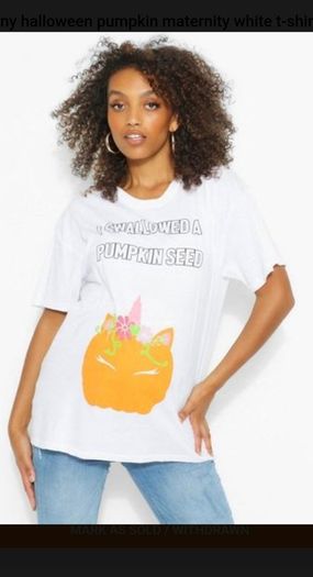 halloween t shirt pumpkin maternity top size m