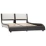 Bed Frame Grey and White Faux Leather 120x190 cm Image 2