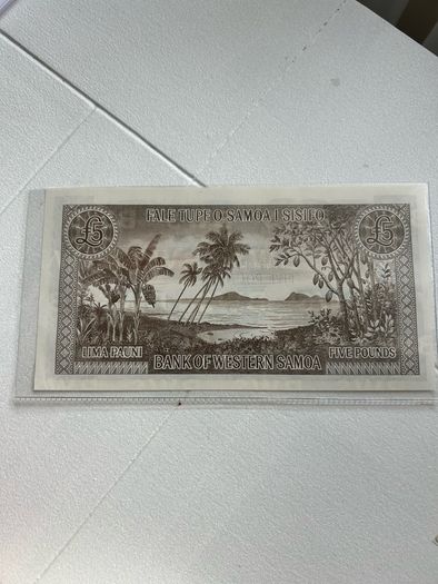 Western Samoa, 5 Pounds, 1967-2020(Reprint), P-15, UNC