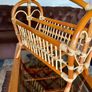70s Bamboo Heart Shape Magazine Record Rack Image 7