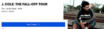 J. Cole: The Fall-Off Tour- VIP Early Entry Tickets with VIP Merch
