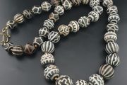 Antique Burmese Pumtek Pyu Petrified Wood Beads Necklace