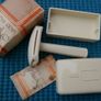 Vintage 1950 NYMPH Ladies Travel Razor  Bakelite + Original Case and box Image 2