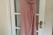 Elegant Dusky Pink Embellished Maxi Dress