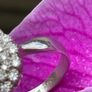 Vintage Aquamarine and Diamond 18ct Gold Cluster Ring Image 10