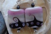 Drop earrings,Handmade earrings.New,Gift.Lampwork glass beads