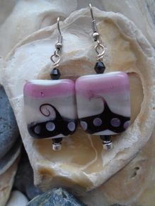 Drop earrings,Handmade earrings.New,Gift.Lampwork glass beads