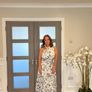 one shoulder pleated monochrome dress Image 3