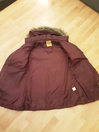 Hooded Coat/Parka Style Jacket .. Size:16 UK .. (X-LARGE) .. Colour: Wine ., FINAL Price Drop
