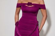 Oh Polly Plum Roselle Mini Dress