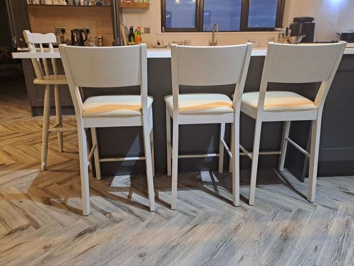 Grey wooden bar stools E50 each