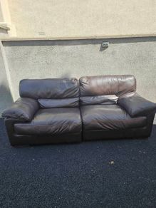Italian Leather 3 seater and foot stool