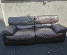 Italian Leather 3 seater and foot stool