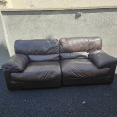 Italian Leather 3 seater and foot stool
