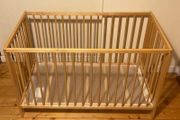 Large Wooden Baby Cot | Natural Wood Finish