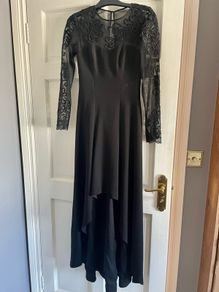 Karen Millen maxi mess and embroidery evening dress size 8