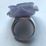 Lavender Jade Petal Sterling Silver Ring Image 4