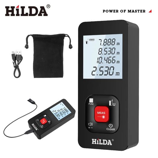 HILDA Laser Distance 50M CJ390 Rangefinder Profesional Meter Laser Range Finder Ruler Test Tool