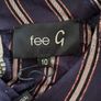 Fee G Navy & Rose Gold Metallic Stripe Blouse Size 10 Image 8