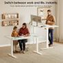 Standing Desk, 140cm U Shaped Height Adjustable Desk with 3 Memory Smart Panels Image 4