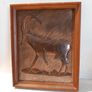 Vintage Dennis Thompson 1980 Copper Art 3D Sable Antelope in mahogany Frame / Pub Art / vintage Framed original / vintage oil  copper Wall Picture Hanging frame mirror  decor vintage painting canvas sea  Collectable hunters man cave Image 4