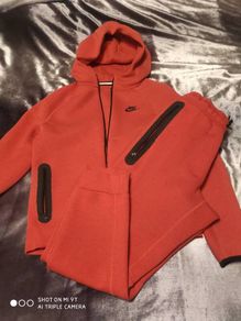 Nike Junior Tech fleece red tracksuit perfect condition worn twice size