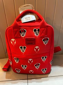 Disney Loungefly Canvas Backpack Mickey and Minnie Mouse new