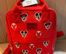 Disney Loungefly Canvas Backpack Mickey and Minnie Mouse new