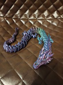 Large 3D Printed Articulated Crystal Dragon Toy
