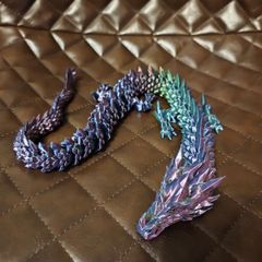 Large 3D Printed Articulated Crystal Dragon Toy