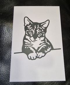 Calculating Kitty Blank Greeting Card
