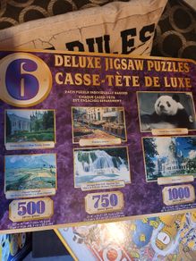 Jigsaws x 6 in tin new