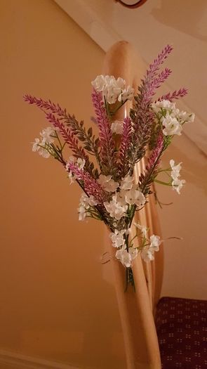 Lavender chair/ pew ends