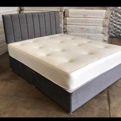 New Stylish Double 4ft, 4ft6, King 5ft And 6ft Superking Sizes Divan Beds Instock. Drawers And Optional Tufted Mattresses Available. Free Delivery