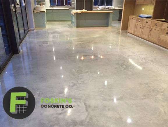 Polished concrete flooring