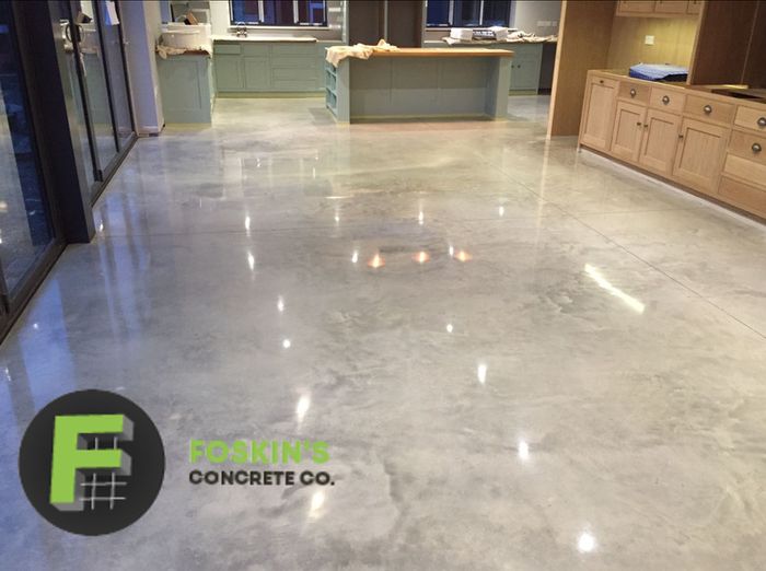 Polished concrete flooring