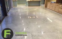 Polished concrete flooring