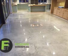 Polished concrete flooring